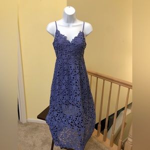 ASTR The Label Lavender Lace Gown, MIDI Dress, Sweetheart Neckline, Medium